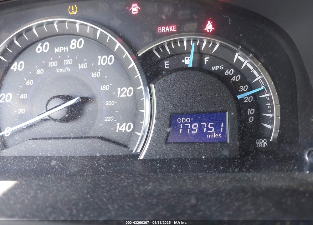 2012 TOYOTA CAMRY XLE V6 VIN: 4T1BK1FK1CU504289