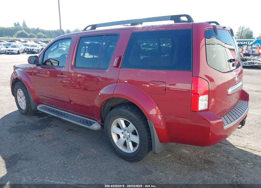 2008 NISSAN PATHFINDER SE VIN: 5N1AR18BX8C650773