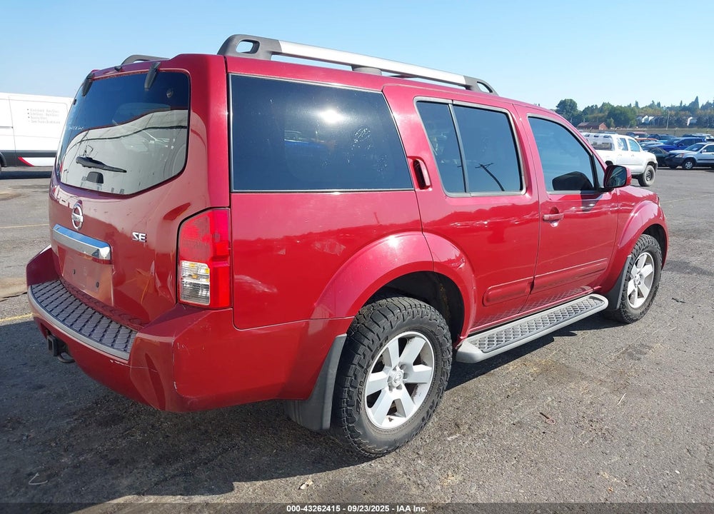 2008 NISSAN PATHFINDER SE VIN: 5N1AR18BX8C650773