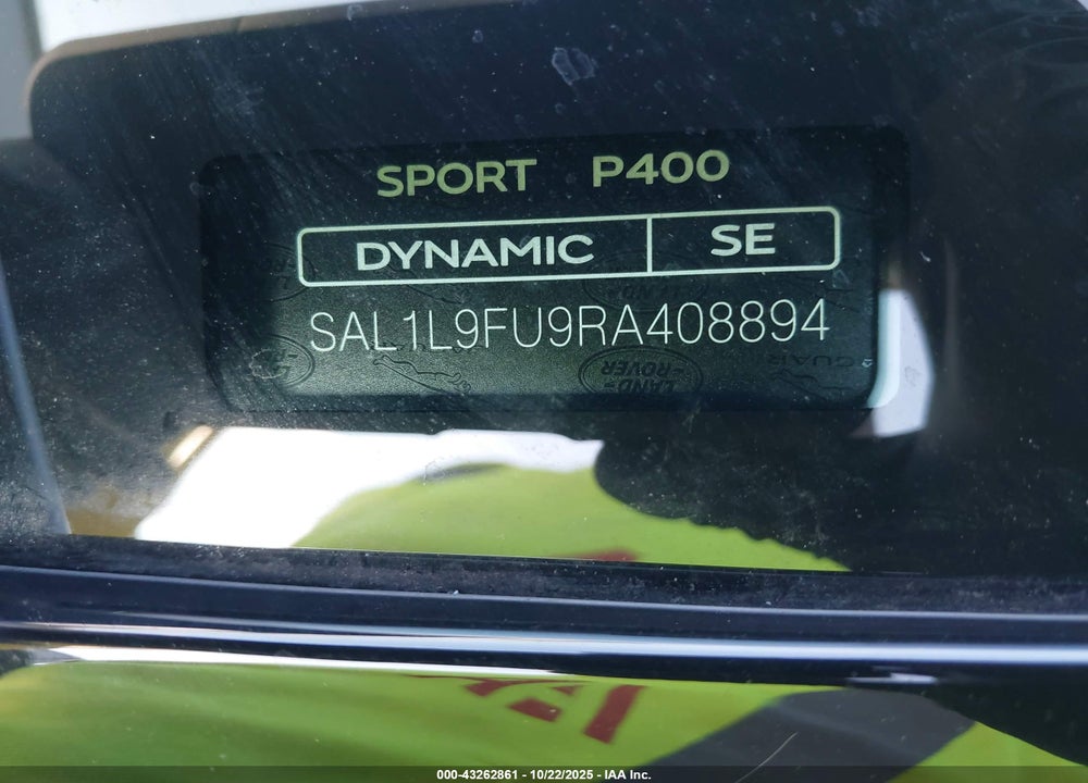 2024 LAND ROVER RANGE ROVER SPORT DYNAMIC SE VIN: SAL1L9FU9RA408894