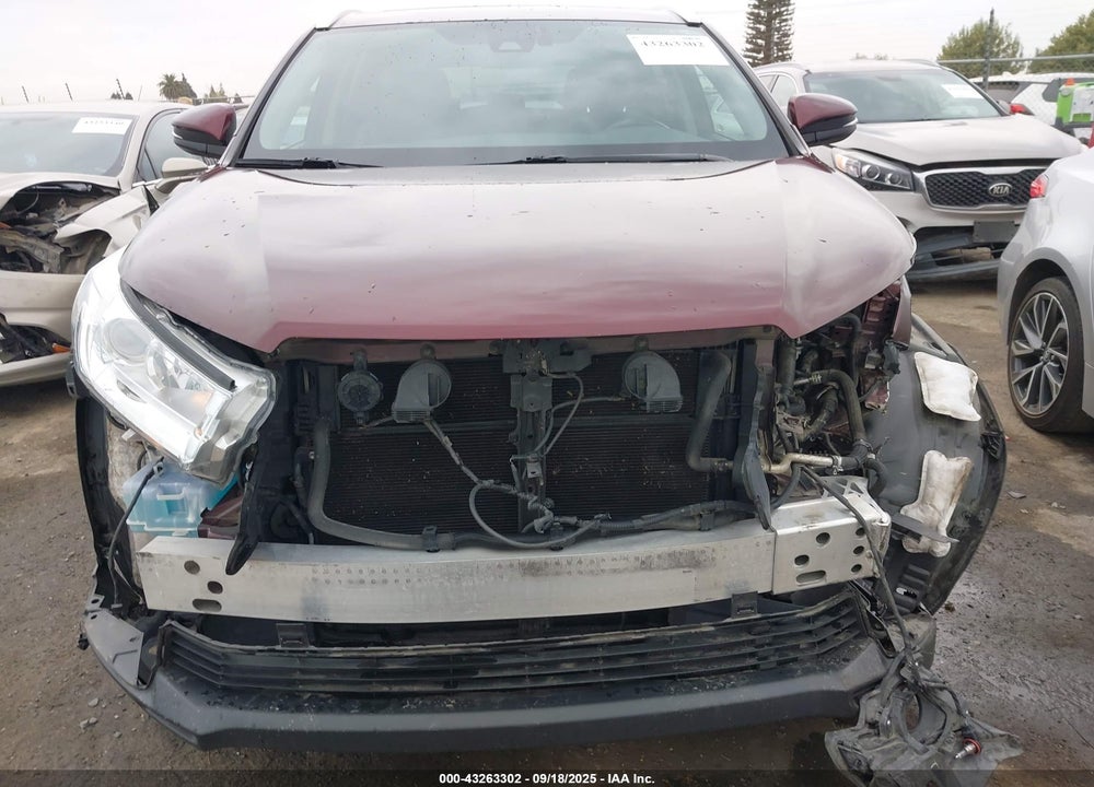 2017 TOYOTA HIGHLANDER HYBRID VIN: 5TDJGRFH5HS036681