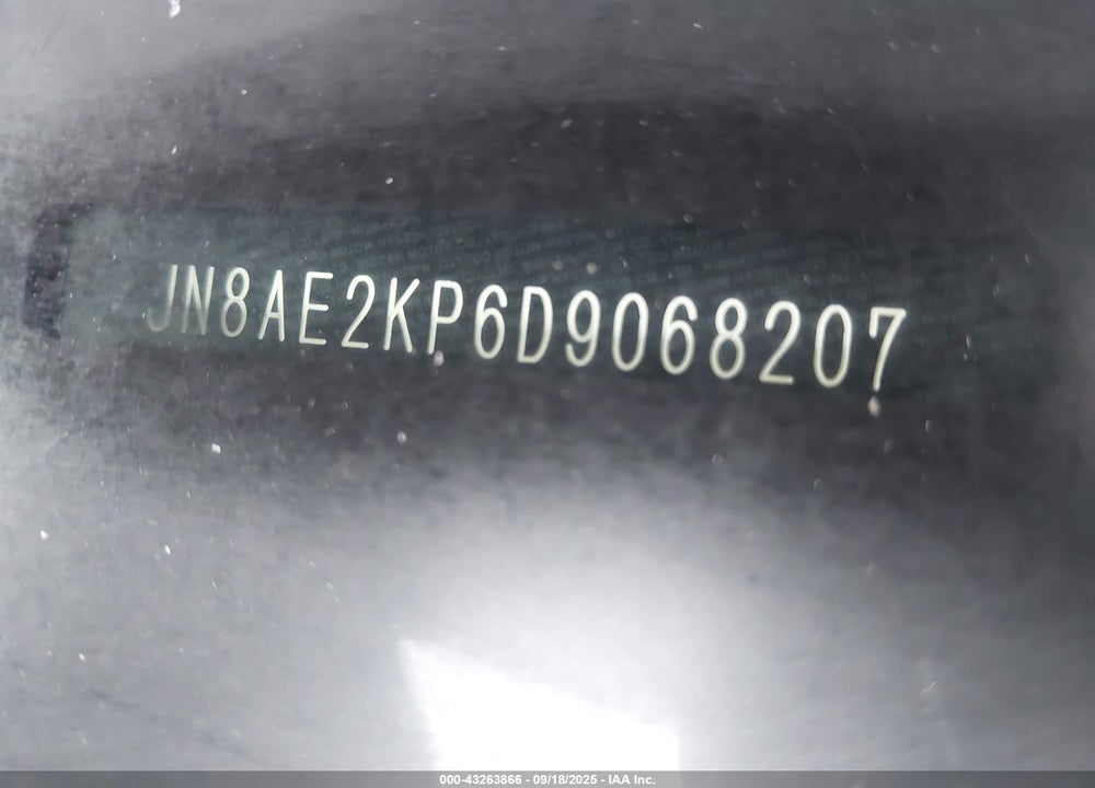 2013 NISSAN QUEST SV VIN: JN8AE2KP6D9068207