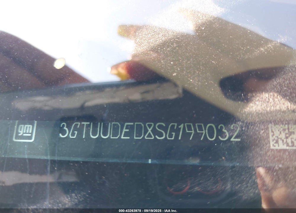 2025 GMC SIERRA 1500 VIN: 3GTUUDED8SG199032