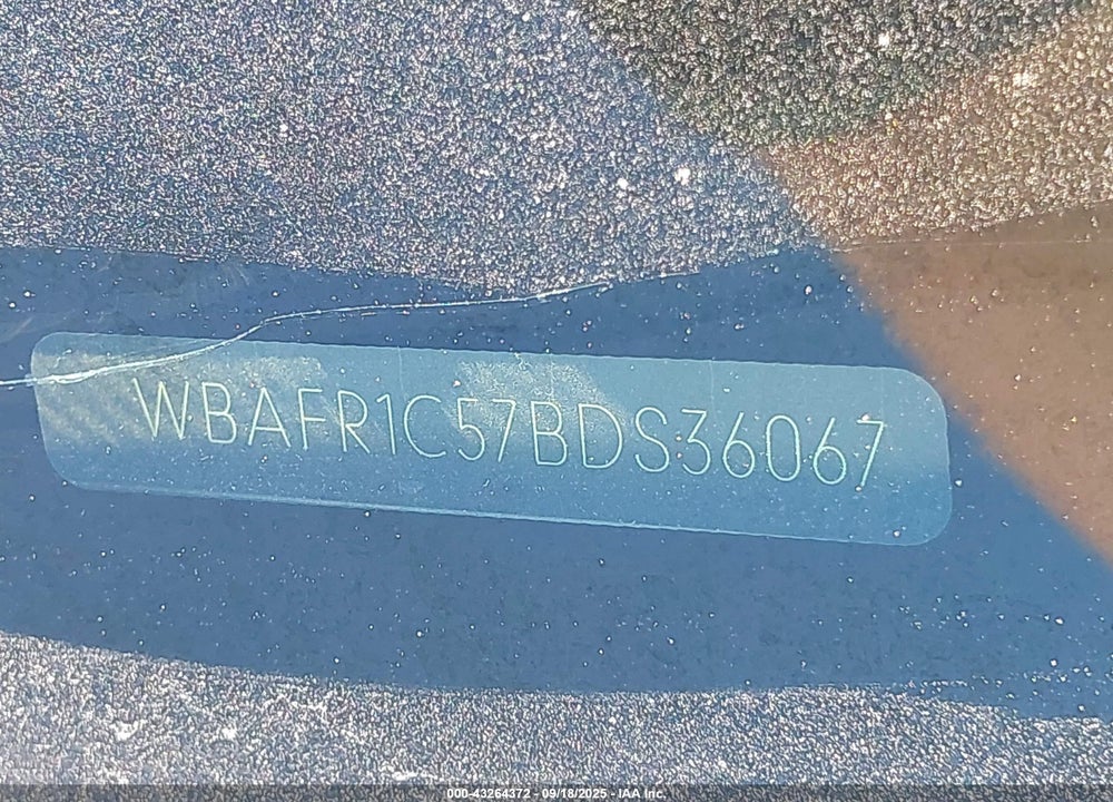 2011 BMW 528I VIN: WBAFR1C57BDS36067