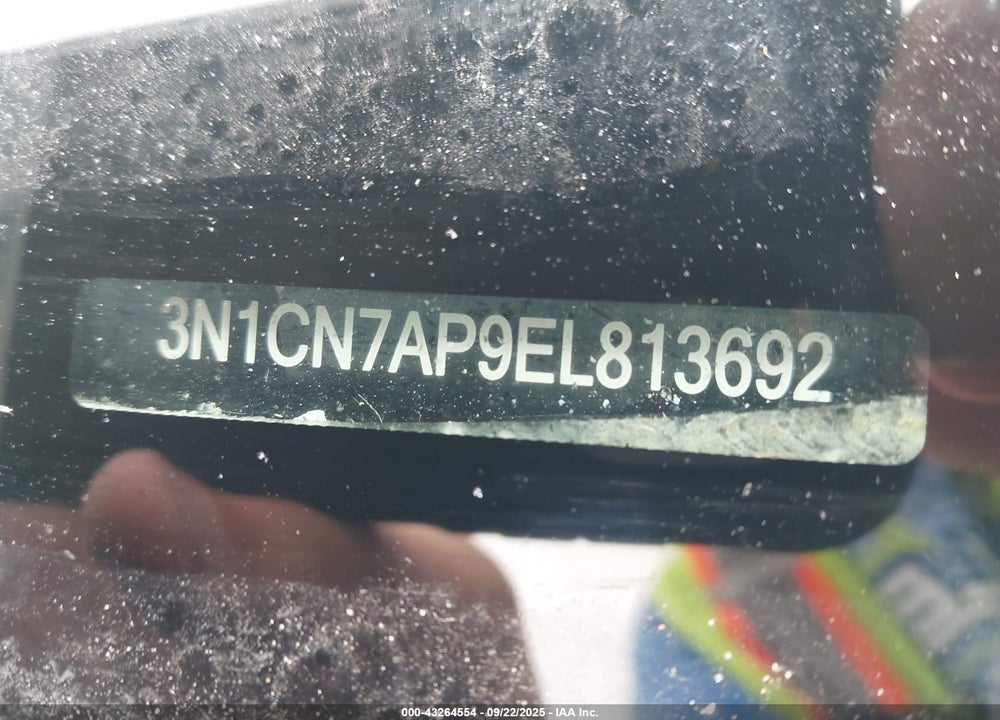 2014 NISSAN VERSA VIN: 3N1CN7AP9EL813692