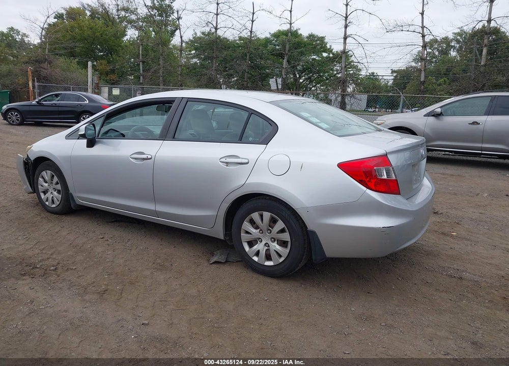 2012 HONDA CIVIC LX VIN: 2HGFB2F55CH306146
