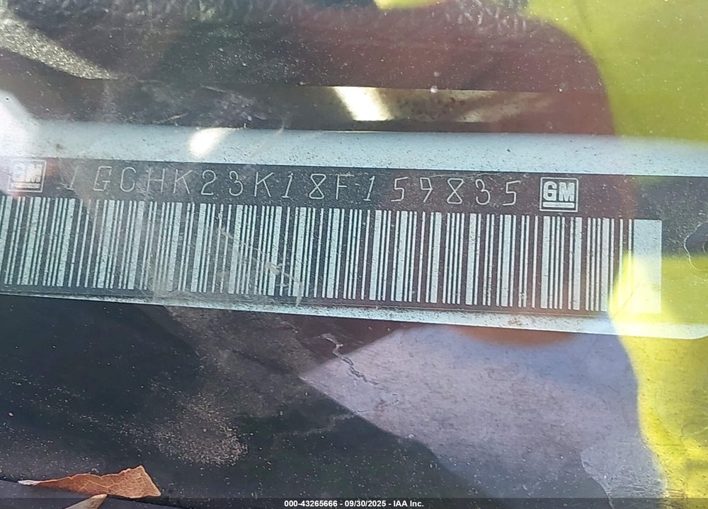2008 CHEVROLET SILVERADO 2500 VIN: 1GCHK23K18F159835