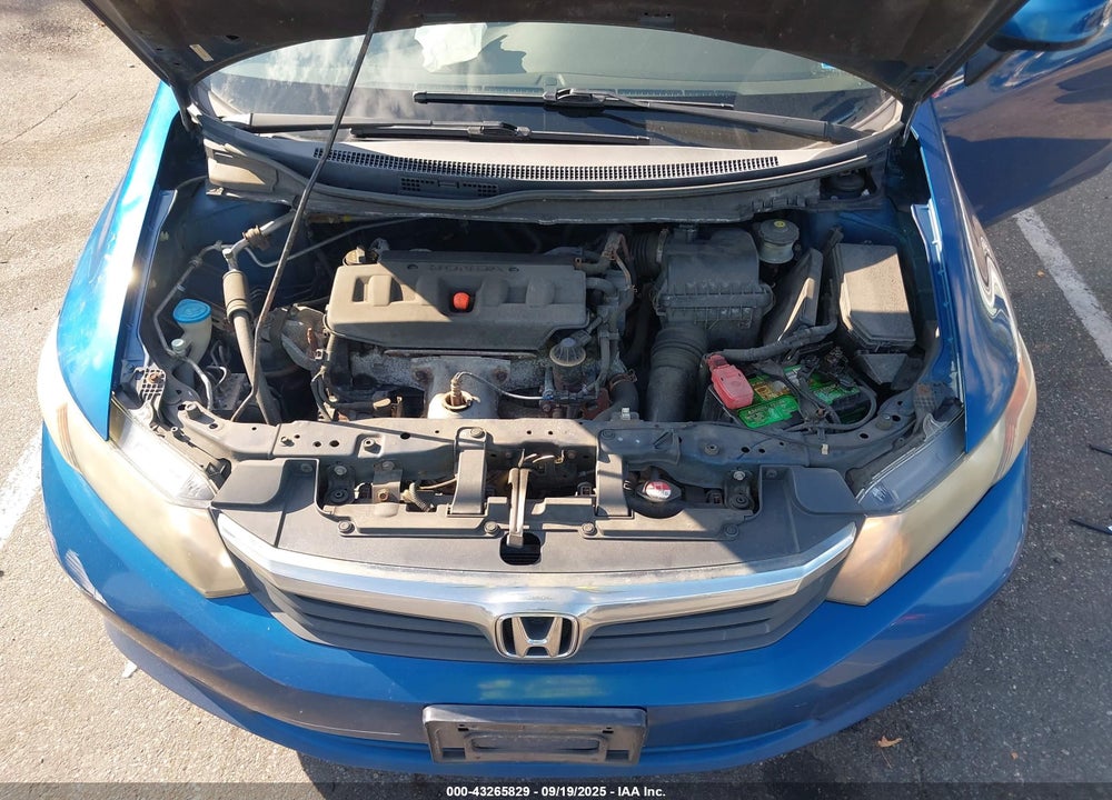 2012 HONDA CIVIC LX VIN: 19XFB2F5XCE369348