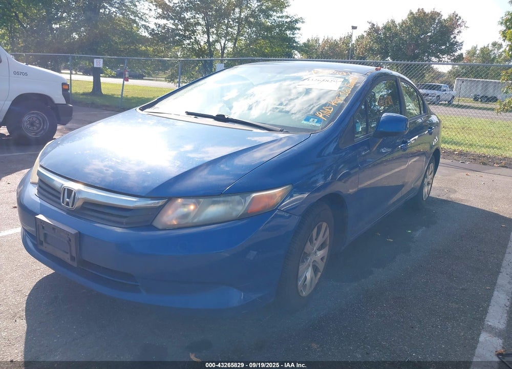 2012 HONDA CIVIC LX VIN: 19XFB2F5XCE369348