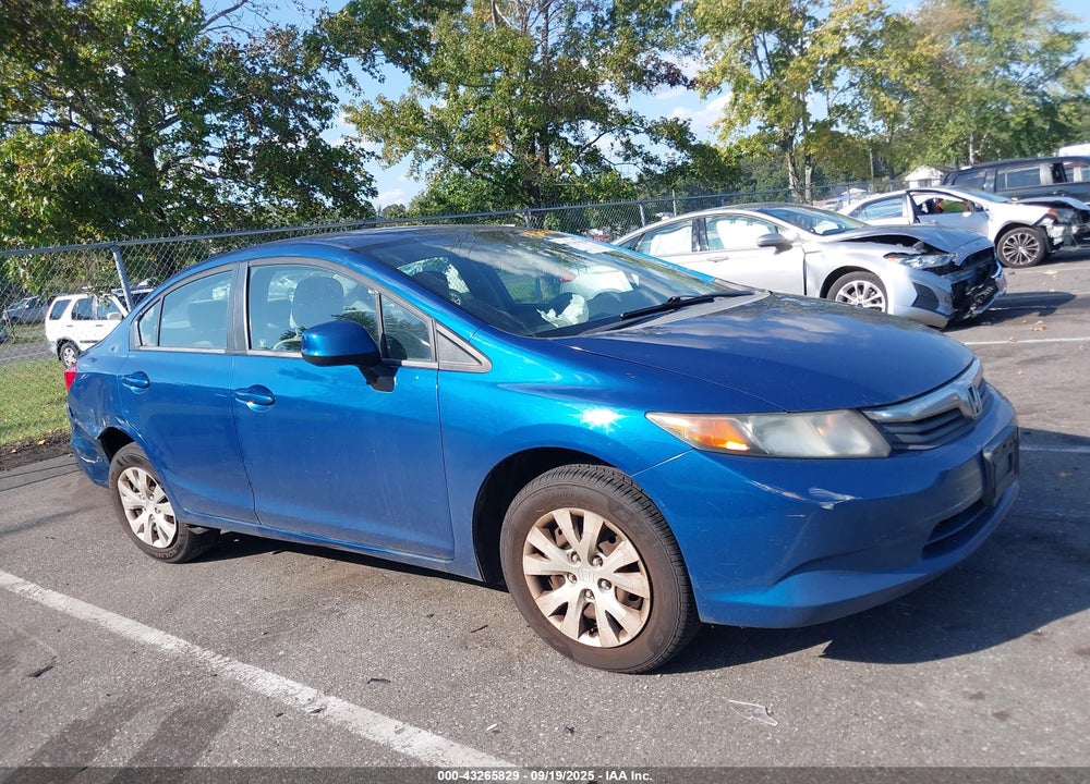 2012 HONDA CIVIC LX VIN: 19XFB2F5XCE369348