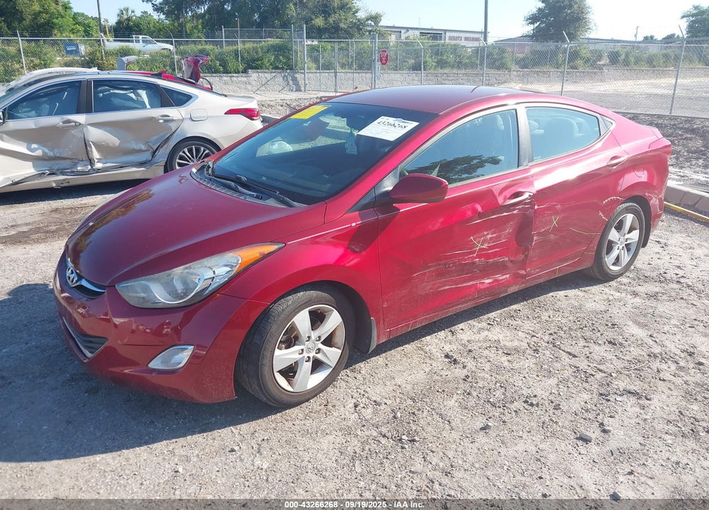 2013 HYUNDAI ELANTRA GLS VIN: 5NPDH4AE0DH400287