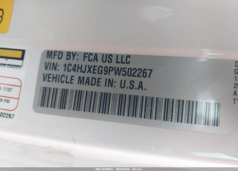 2023 JEEP WRANGLER / VIN: 1C4HJXEG9PW502267
