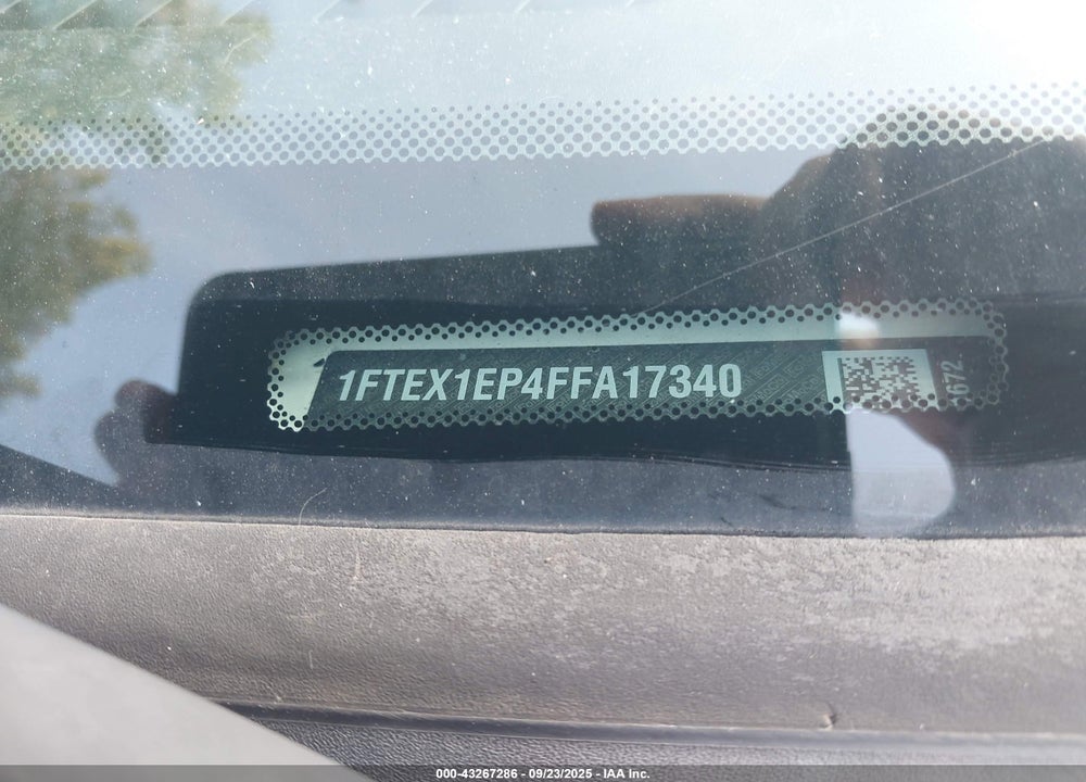 2015 FORD F-150 VIN: 1FTEX1EP4FFA17340
