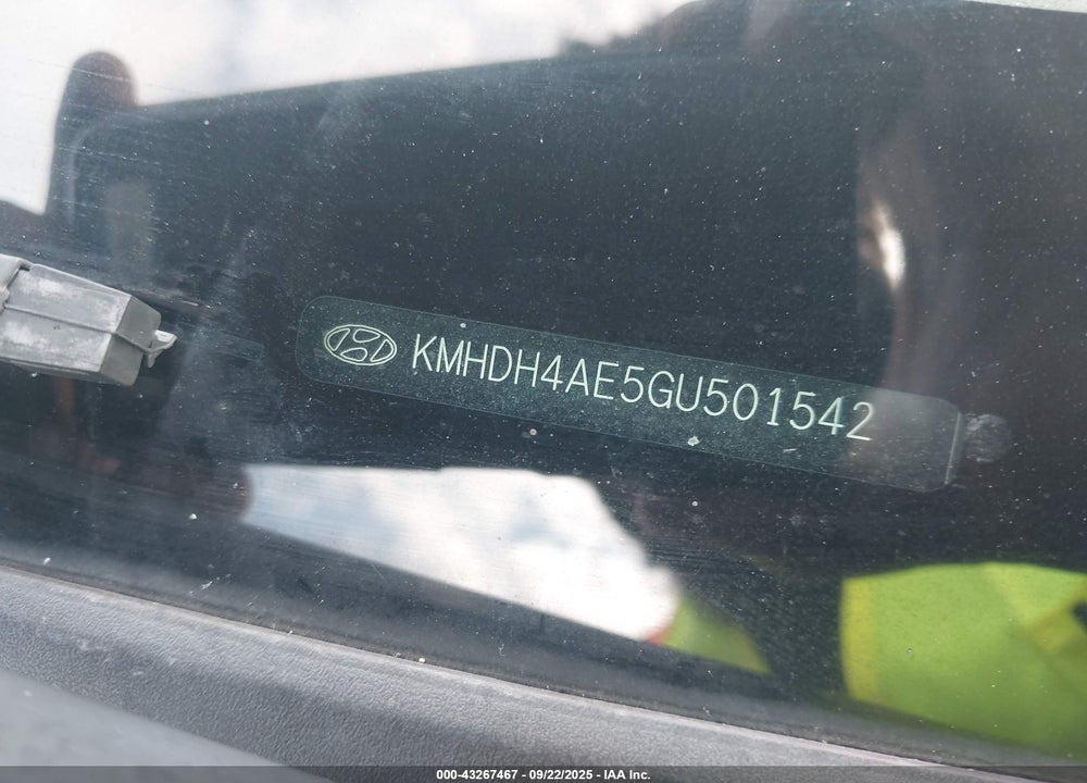 2016 HYUNDAI ELANTRA SE VIN: KMHDH4AE5GU501542