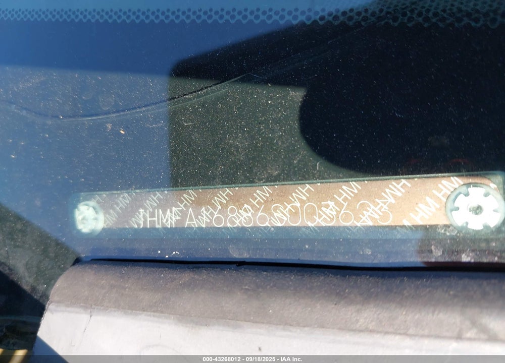 2006 HONDA CIVIC VIN: JHMFA16886S003623