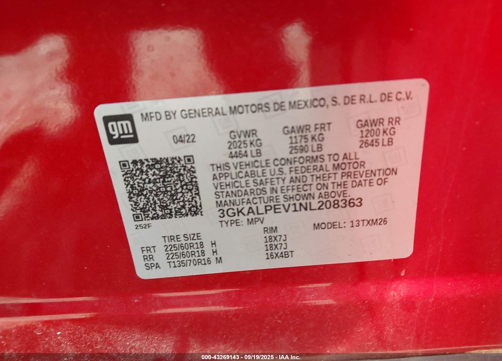 2022 GMC TERRAIN FWD SLT VIN: 3GKALPEV1NL208363