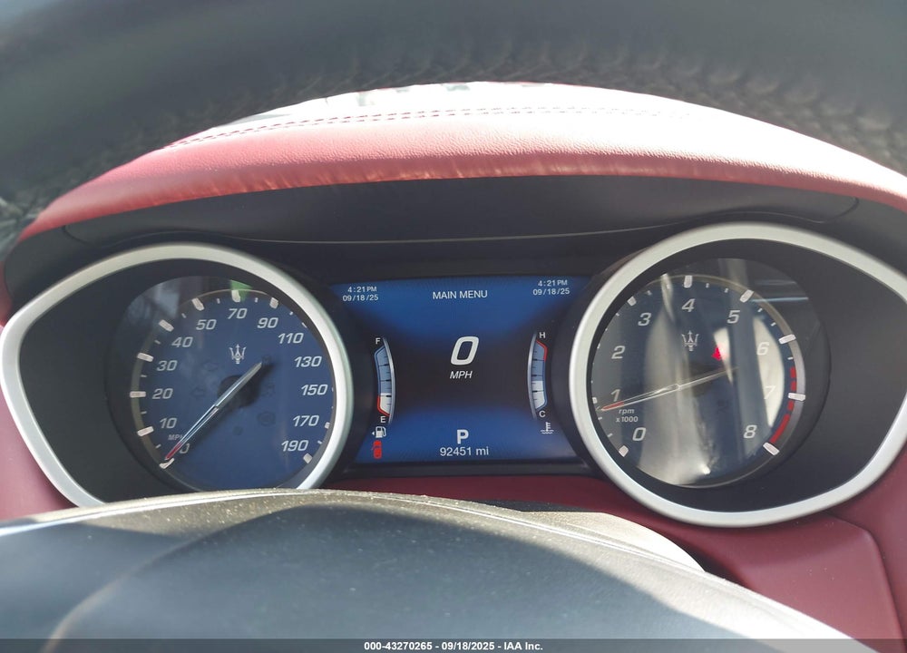 2018 MASERATI GHIBLI VIN: ZAM57XSA2J1286375