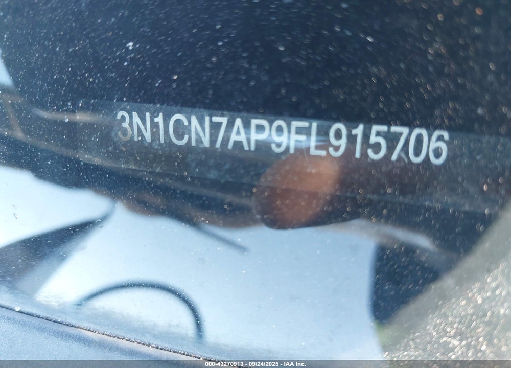 2015 NISSAN VERSA 1.6 SV VIN: 3N1CN7AP9FL915706