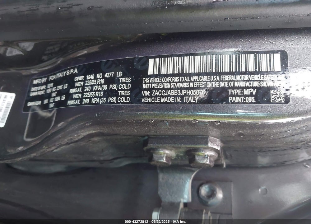 2018 JEEP RENEGADE VIN: ZACCJABB3JPH05076