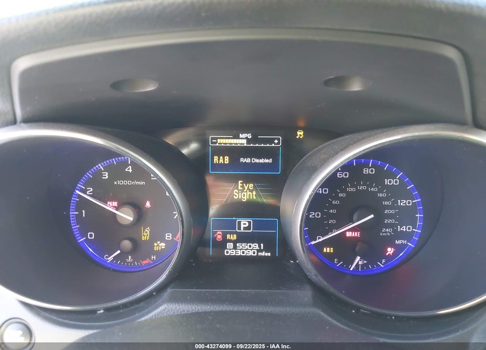 2019 SUBARU OUTBACK VIN: 4S4BSANC9K3212856