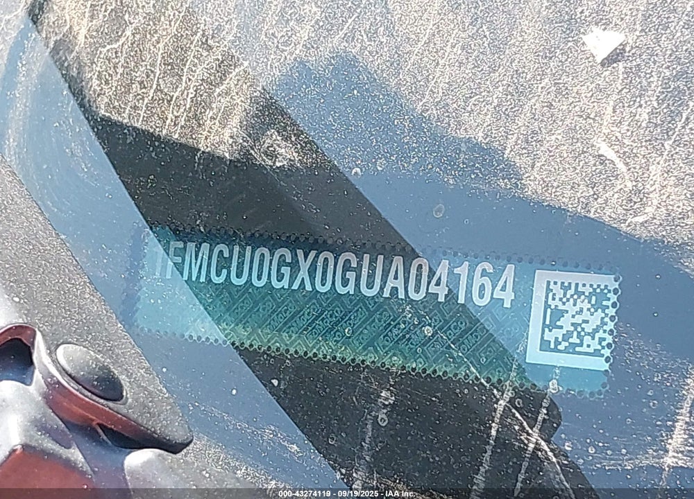 2016 FORD ESCAPE SE VIN: 1FMCU0GX0GUA04164