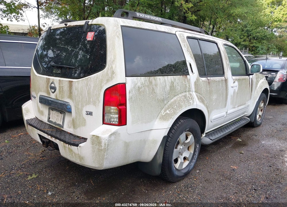 2006 NISSAN PATHFINDER SE VIN: 5N1AR18U96C608237