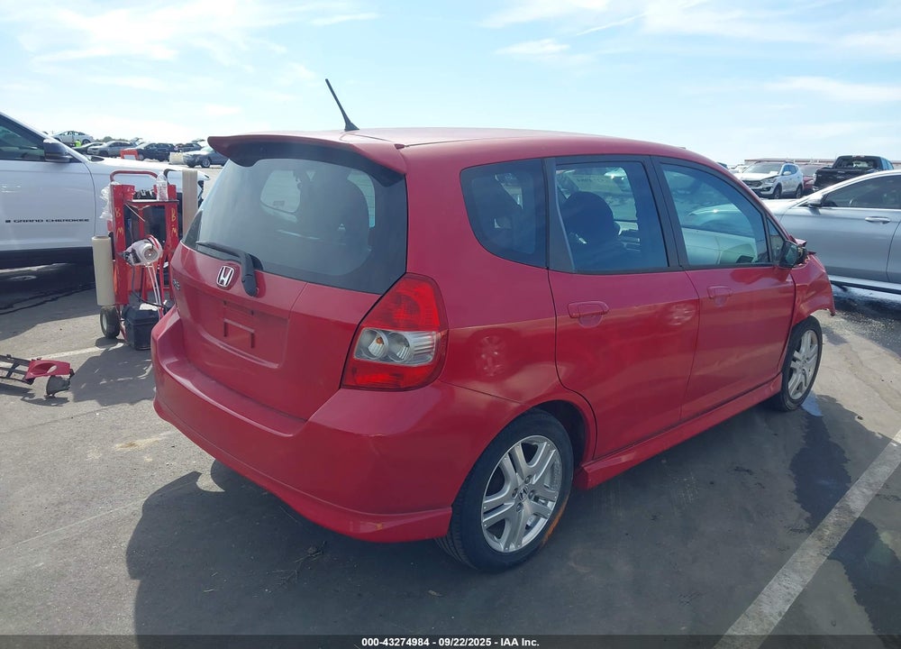 2007 HONDA FIT SPORT VIN: JHMGD38637S007535