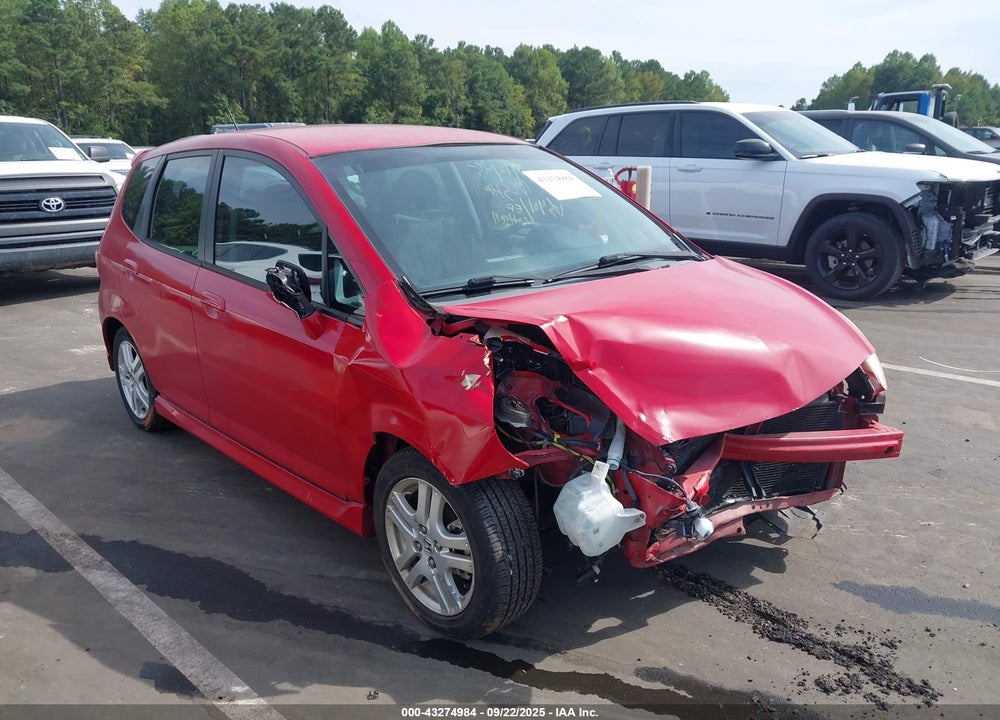 2007 HONDA FIT SPORT VIN: JHMGD38637S007535