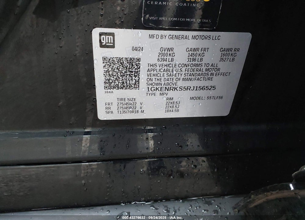 2024 GMC ACADIA AWD DENALI VIN: 1GKENRKS5RJ156525