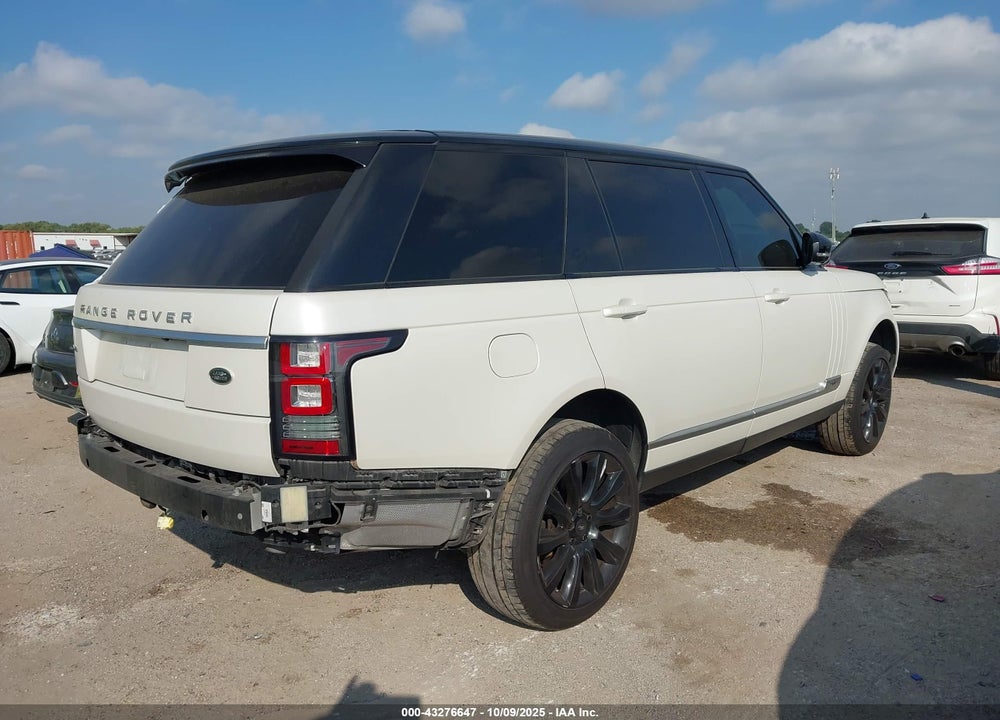 2015 LAND ROVER RANGE ROVER 5.0L V8 SUPERCHARGED VIN: SALGS3TF8FA217978
