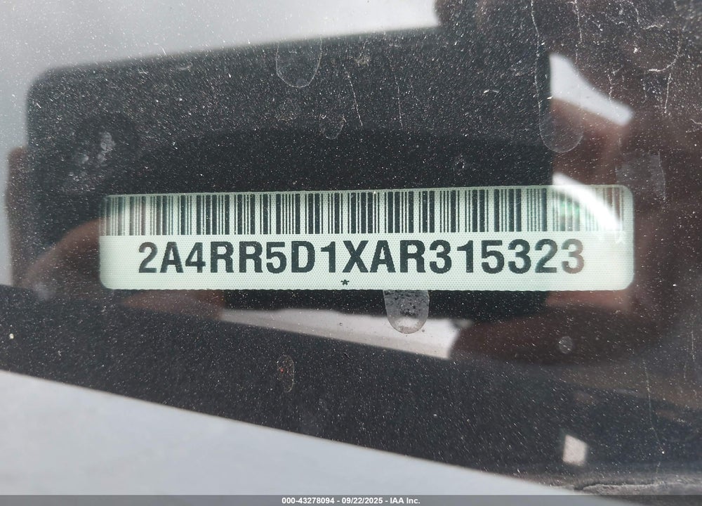 2010 CHRYSLER TOWN & COUNTRY TOURING VIN: 2A4RR5D1XAR315323