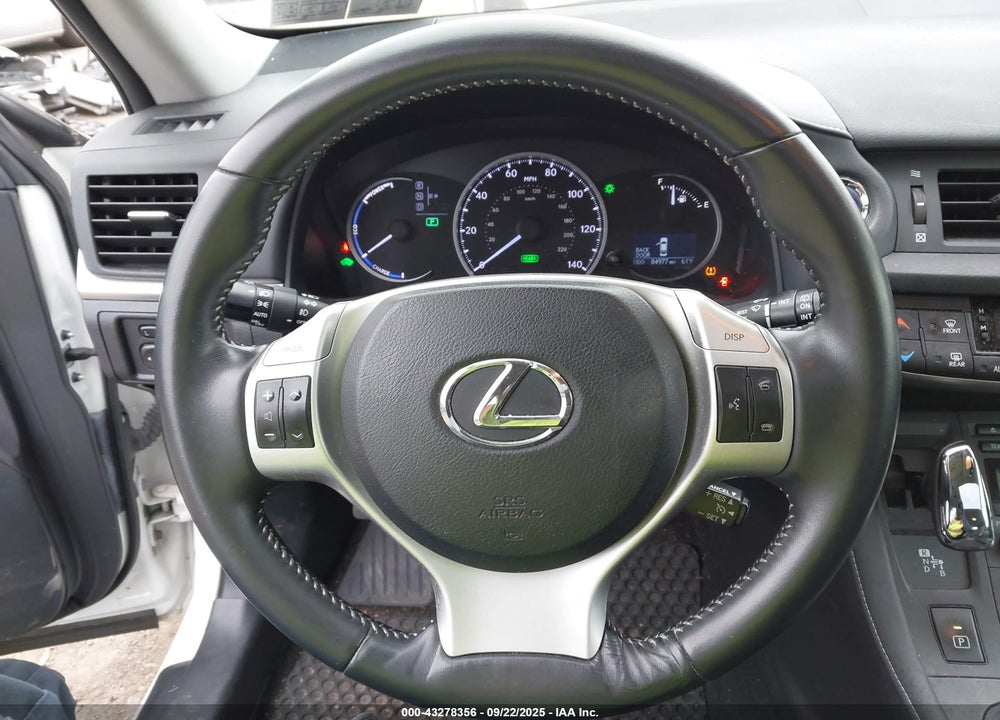 2013 LEXUS CT 200H VIN: JTHKD5BH6D2159482