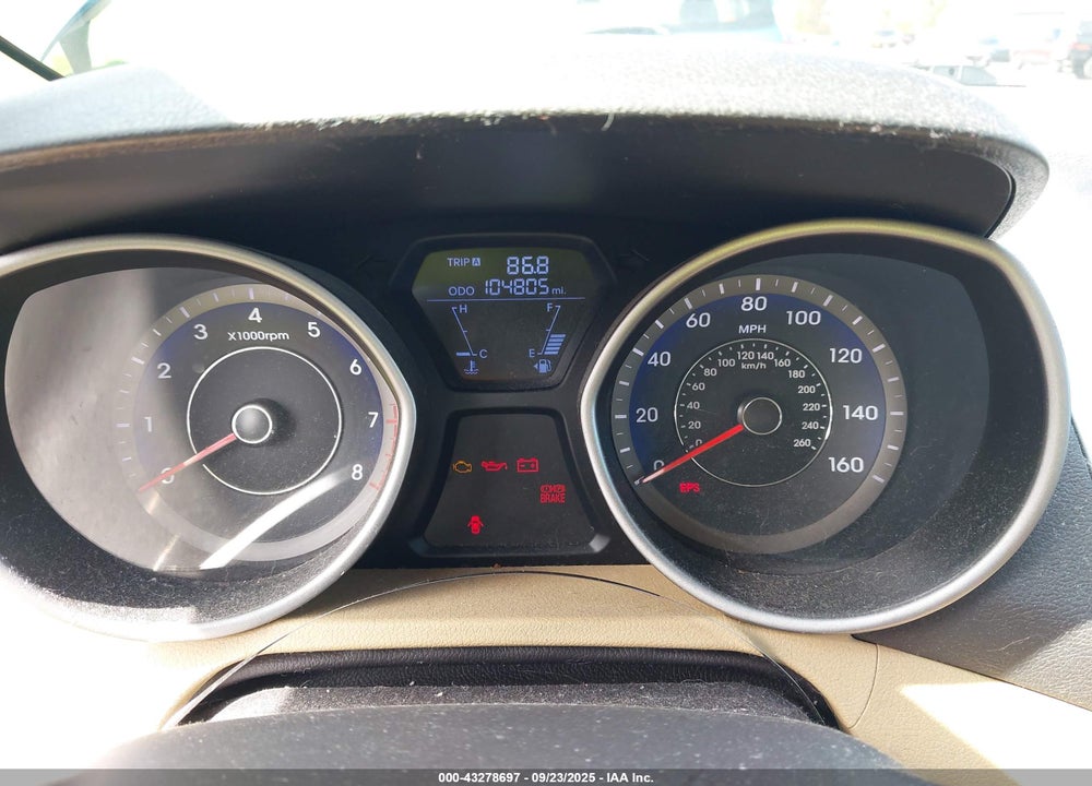 2013 HYUNDAI ELANTRA VIN: KMHDH4AE9DU854524