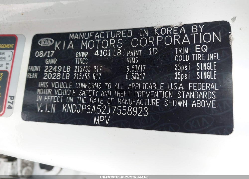 2018 KIA SOUL VIN: KNDJP3A52J7558923