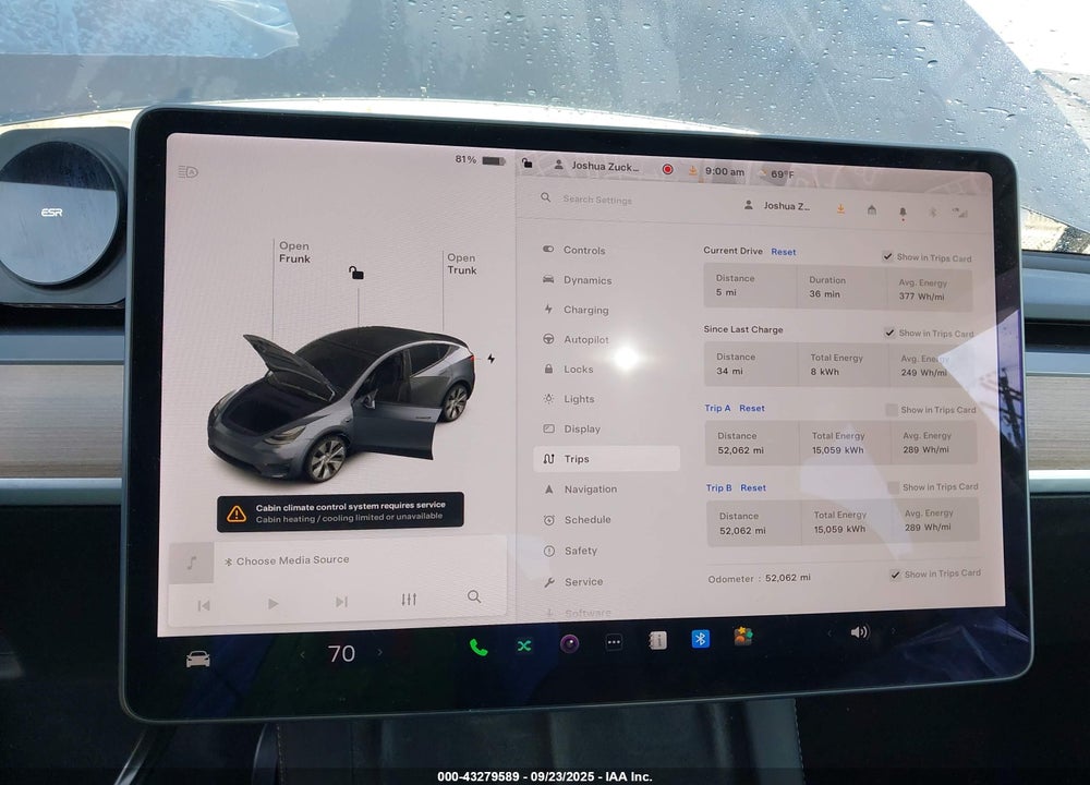 2021 TESLA MODEL Y VIN: 5YJYGDEE2MF249823