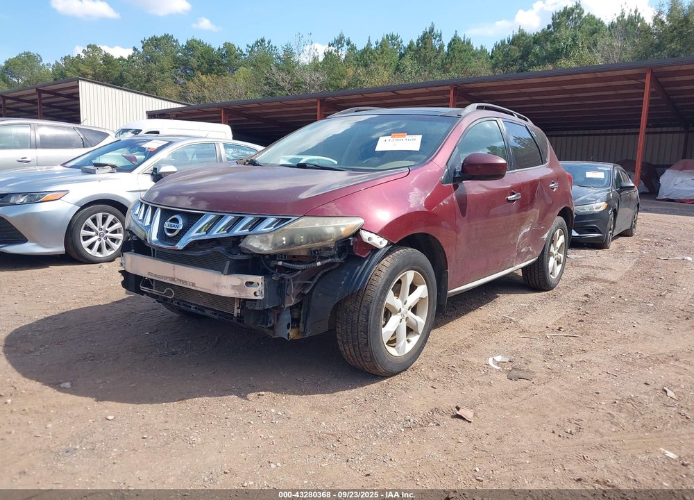 2009 NISSAN MURANO SL VIN: JN8AZ18UX9W010721