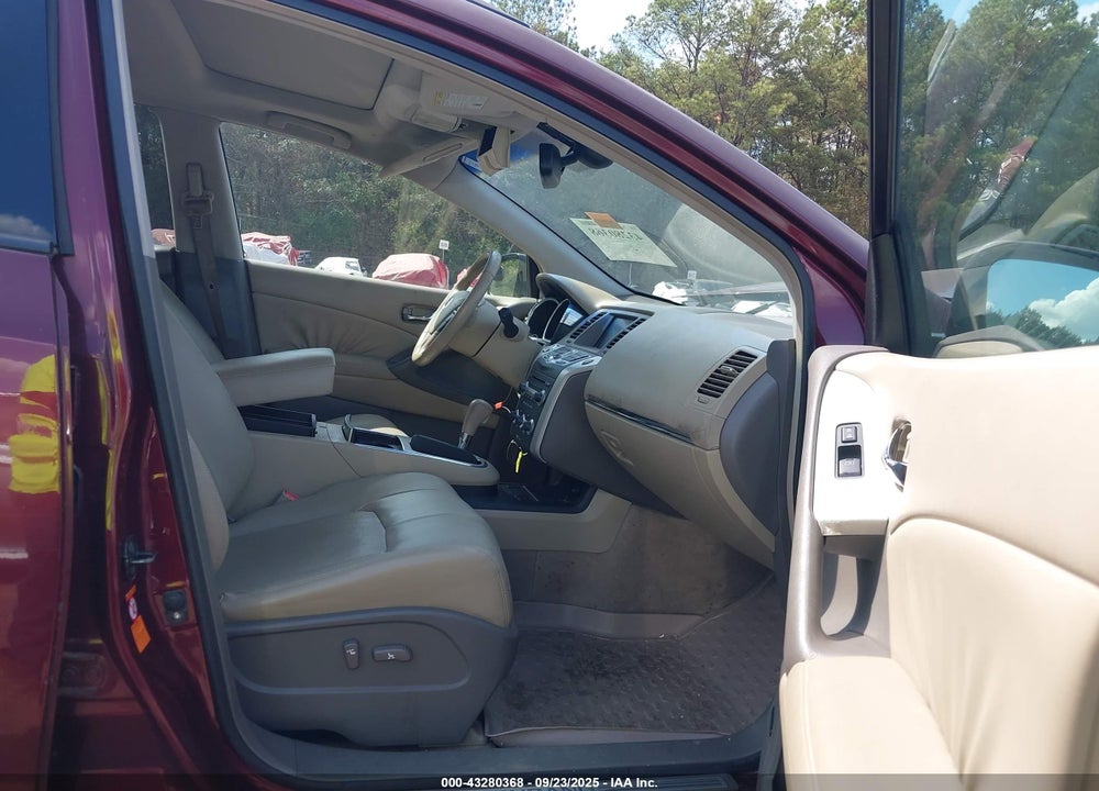 2009 NISSAN MURANO SL VIN: JN8AZ18UX9W010721