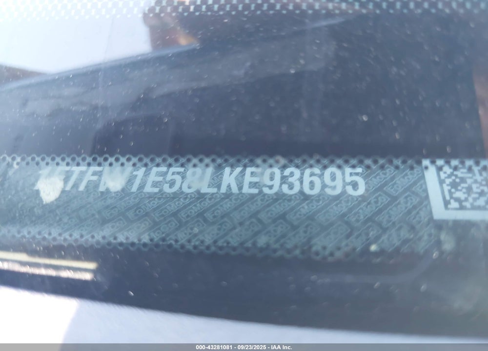 2020 FORD F-150 VIN: 1FTFW1E58LKE93695