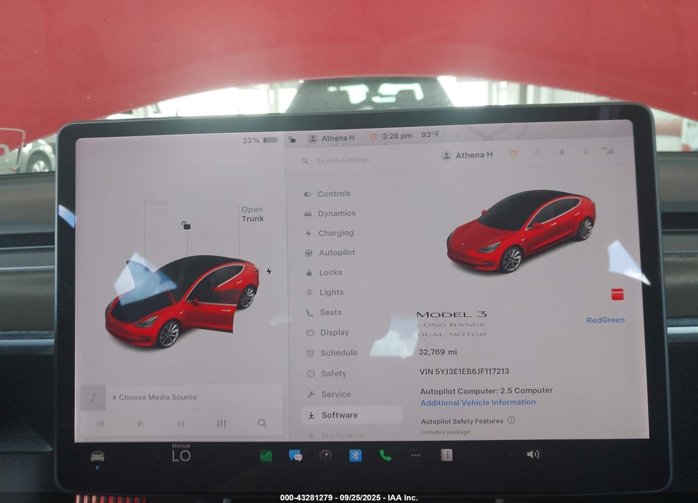 2018 TESLA MODEL 3 LONG RANGE/PERFORMANCE VIN: 5YJ3E1EB6JF117213