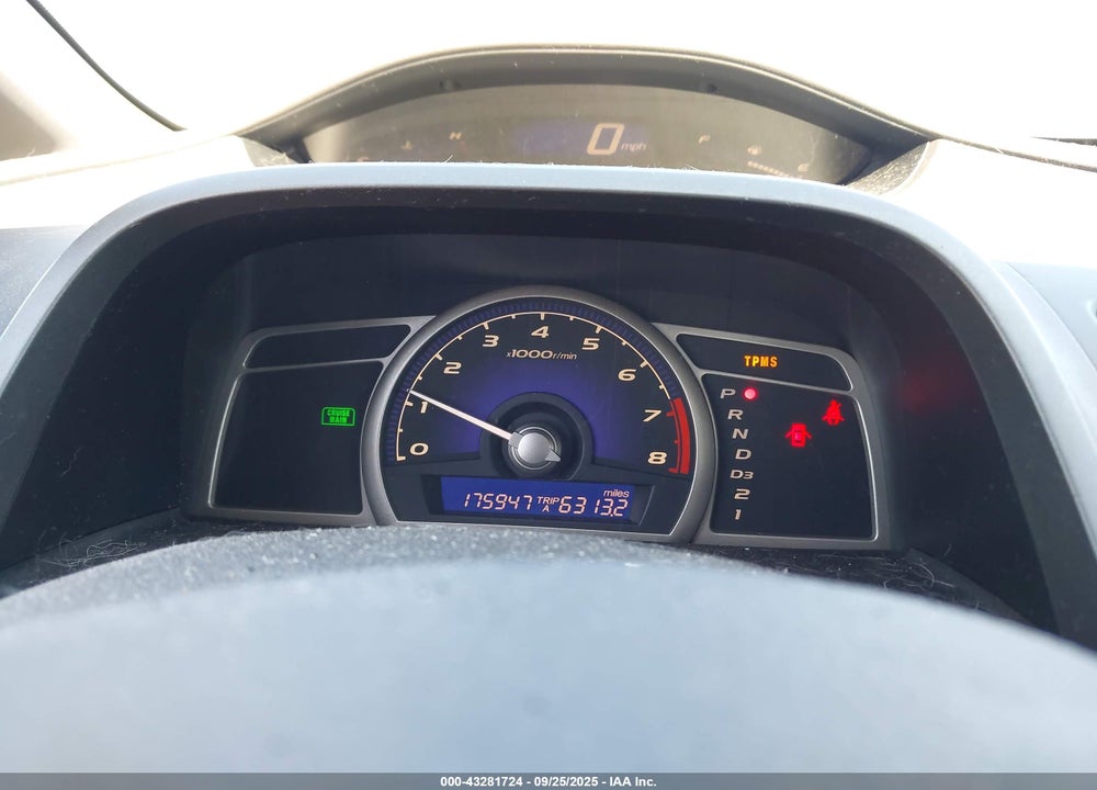 2008 HONDA CIVIC LX VIN: 1HGFA165X8L115491