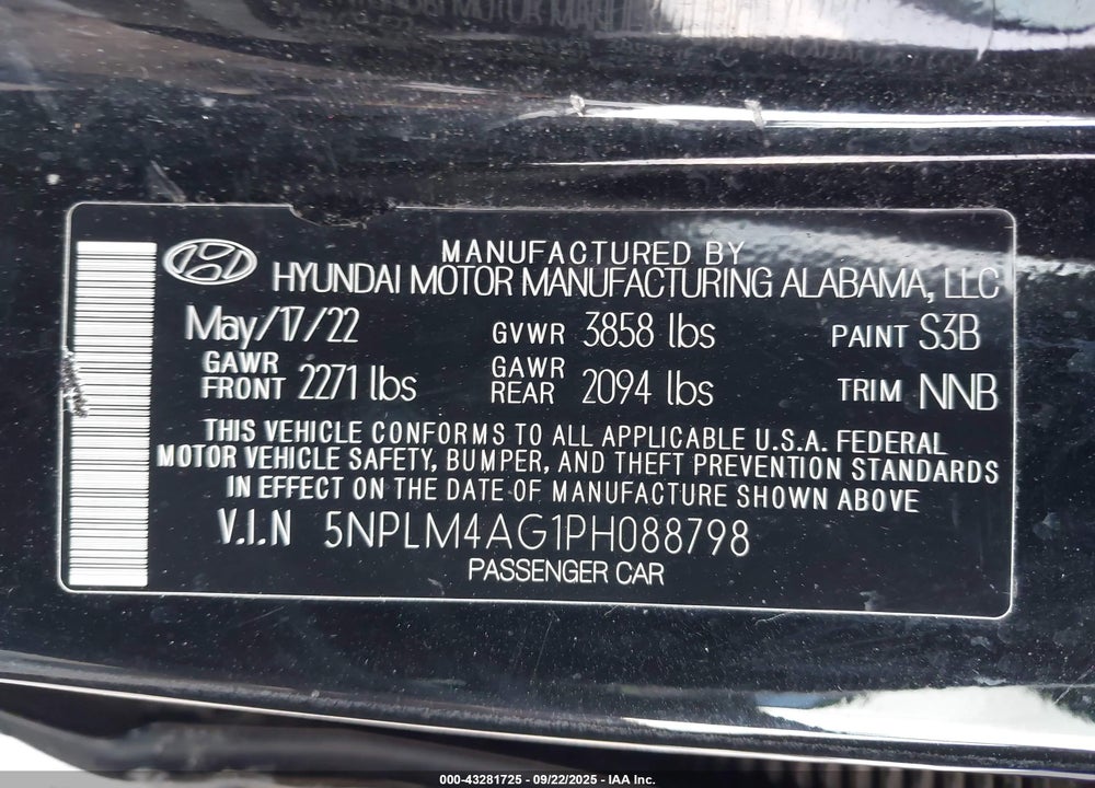 2023 HYUNDAI ELANTRA SEL VIN: 5NPLM4AG1PH088798
