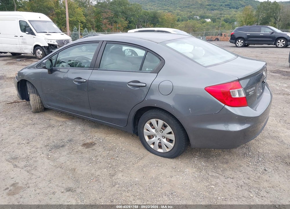 2012 HONDA CIVIC LX VIN: 19XFB2F53CE320220