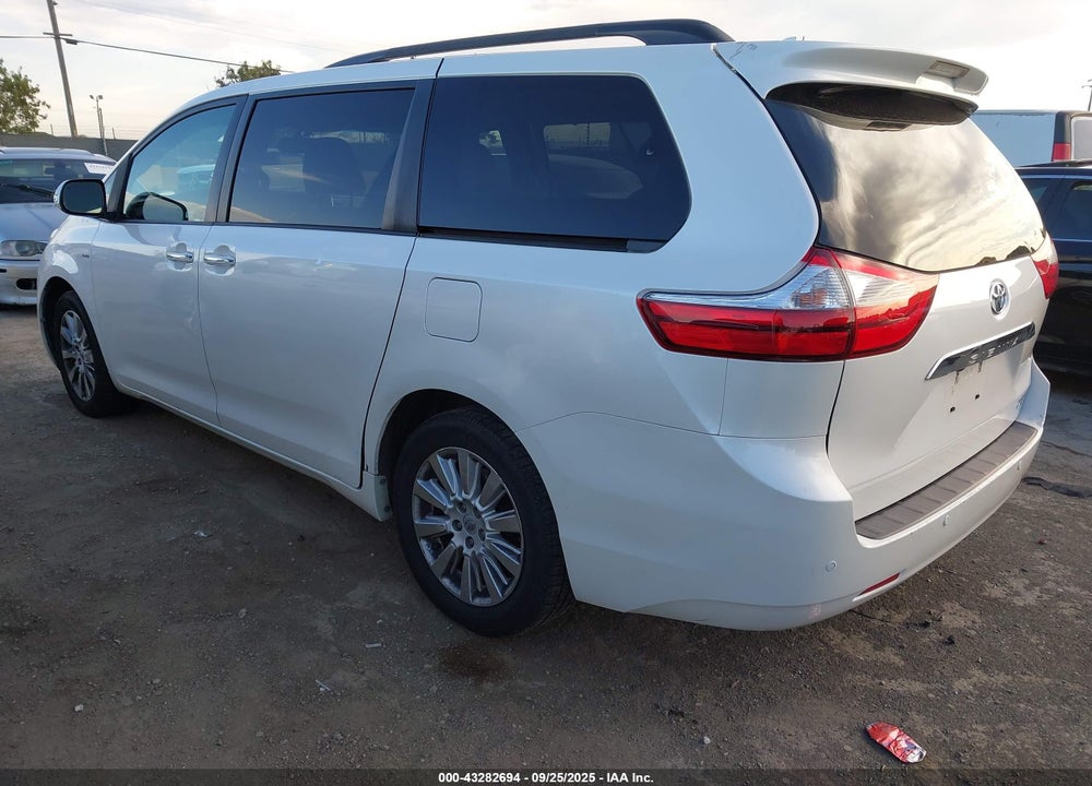 2016 TOYOTA SIENNA LIMITED 7 PASSENGER VIN: 5TDDK3DC6GS131250