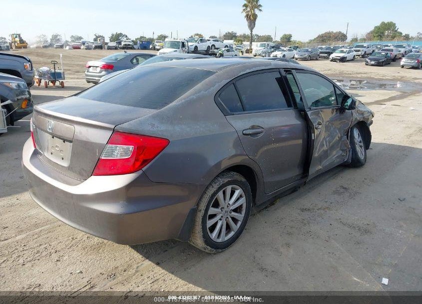2012 HONDA CIVIC VIN: 2HGFB2F87CH526009