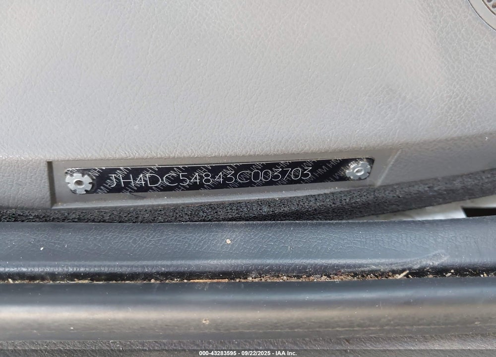 2003 ACURA RSX VIN: JH4DC54843C003703