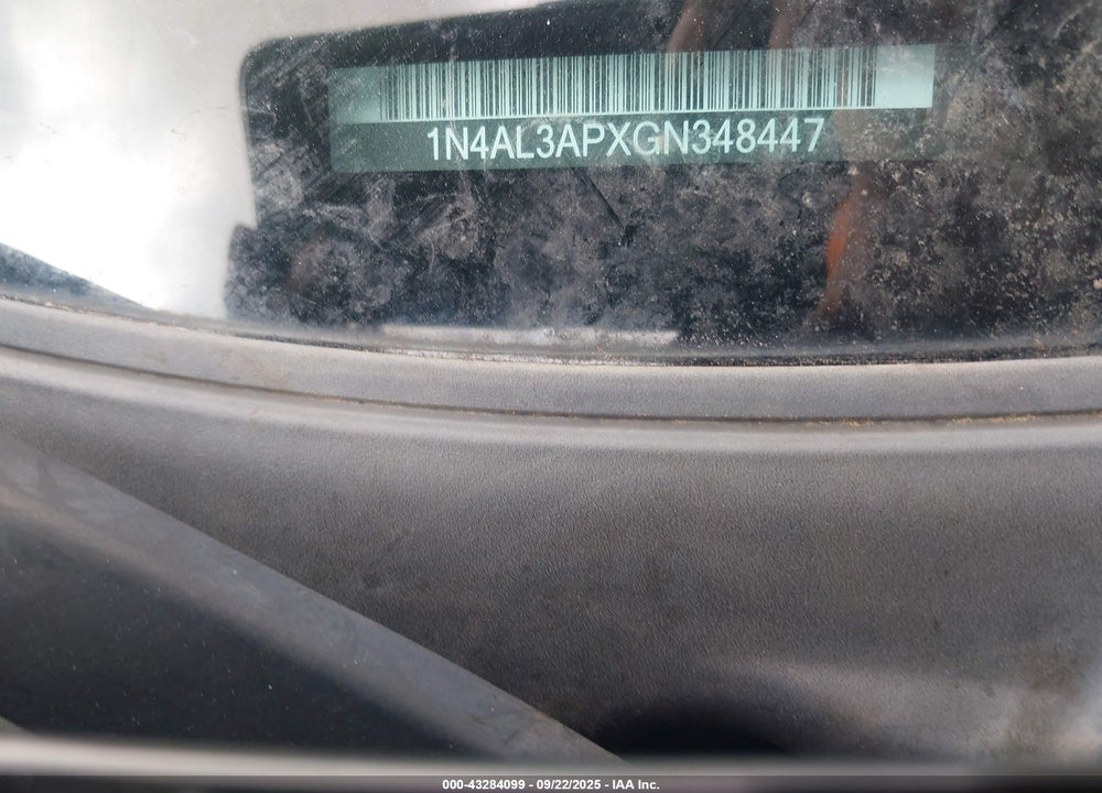 2016 NISSAN ALTIMA VIN: 1N4AL3APXGN348447