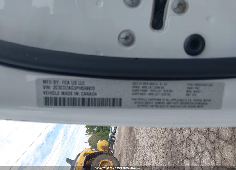 2023 DODGE CHALLENGER VIN: 2C3CDZAG3PH596975