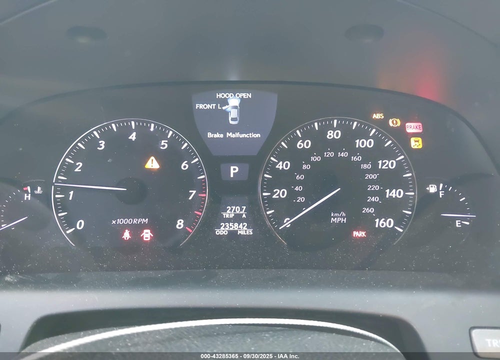 2011 LEXUS LS 460 VIN: JTHBL5EFXB5105448
