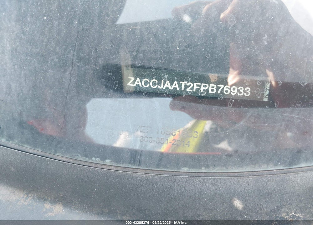 2015 JEEP RENEGADE VIN: ZACCJAAT2FPB76933