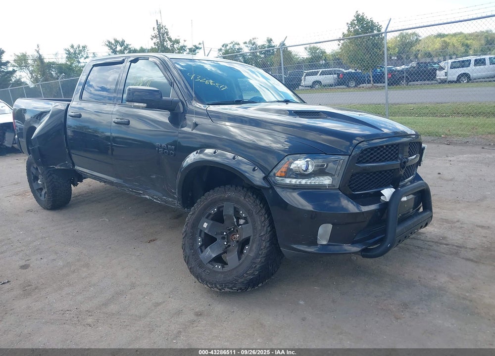 2017 RAM 1500 NIGHT  4X4 6'4 BOX VIN: 1C6RR7UT6HS620014
